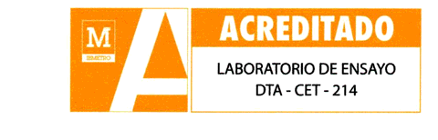 Sello de acreditación IBMETRO — Laboratorio de Ensayo DTA-CET-214